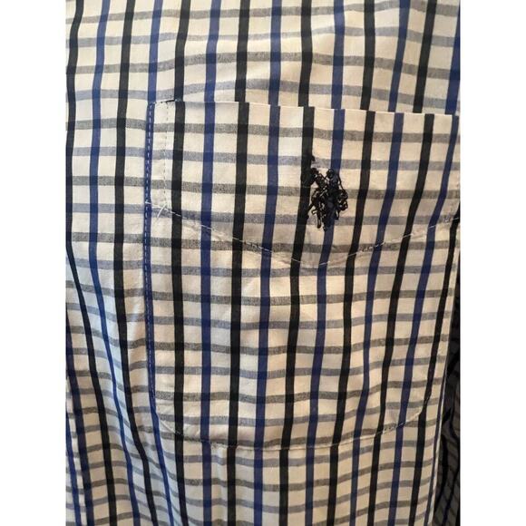 US POLO ASSN LONG SLEEVE PLAID BUTTON UP MENS SIZE LARGE - Picture 4 of 7